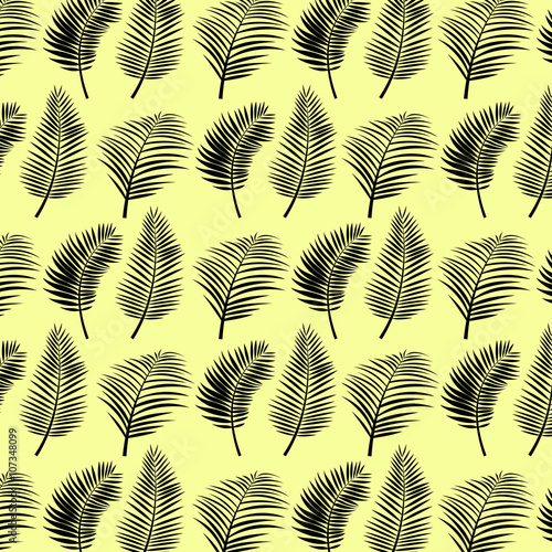 фотографія Tropical palm leaves vector background illustration vintage retr