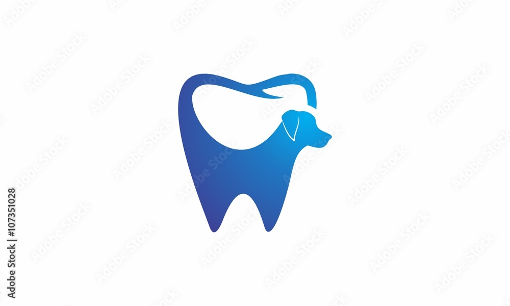 Dog Dental vector logo