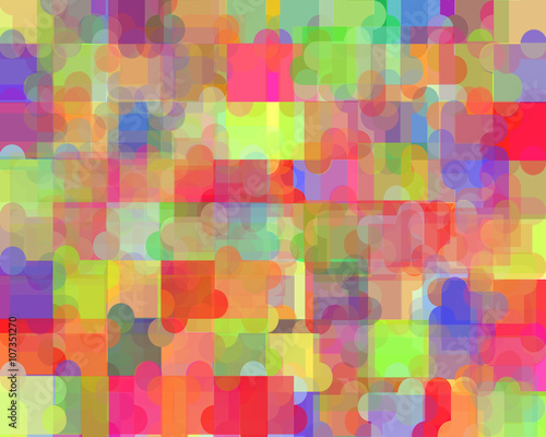 Digital Colorful Puzzle Background 
