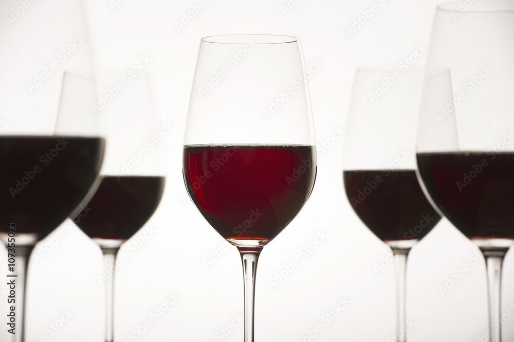 Graphic Composition Glass of red wine on white background Graphic Composition Glass of red wine on white background