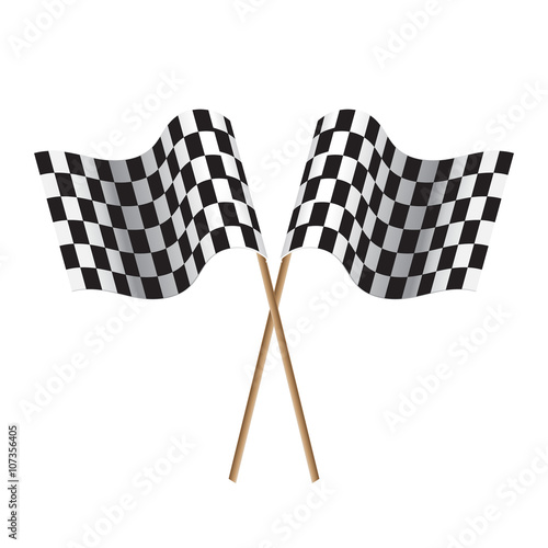 Checkered flags. flags start and finish. black-and-white flags.