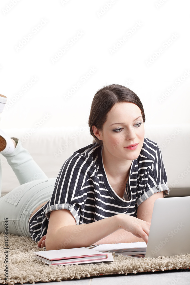 Young woman with laptop Young woman with laptop