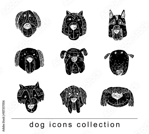 dog icon - illustration.