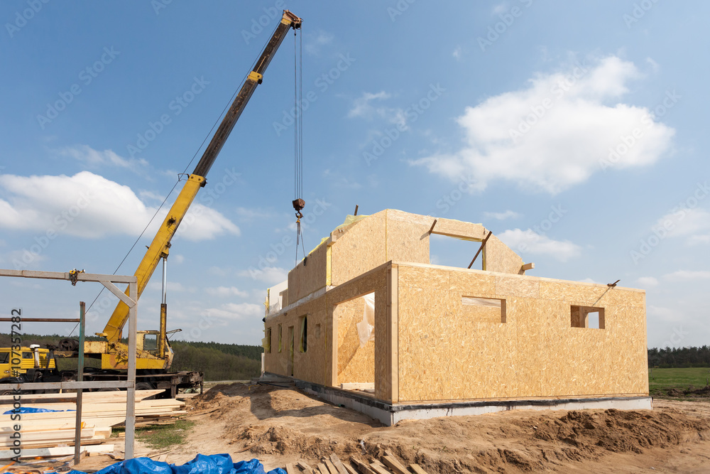 New construction of a house/Framed New Construction of a House/Building ...