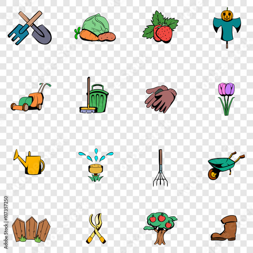 Garden set icons