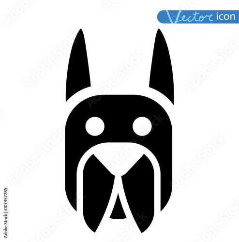 dog icon - vector illustration.