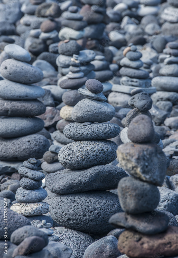 stacks - towers from pebbles on the beach stacks - towers from pebbles on the beach