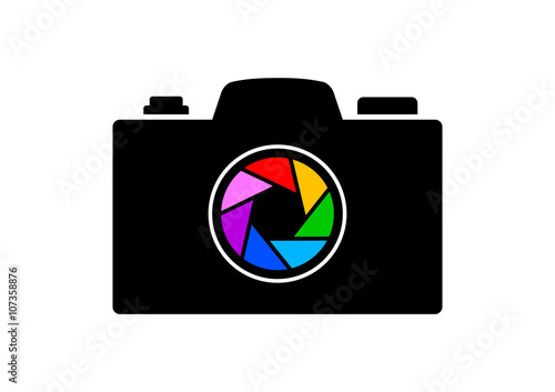 Camera icon on white background