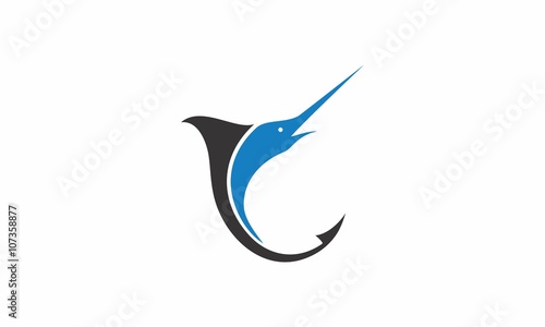 marlin fishing vector