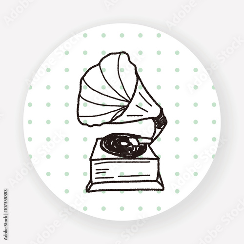 gramophone doodle