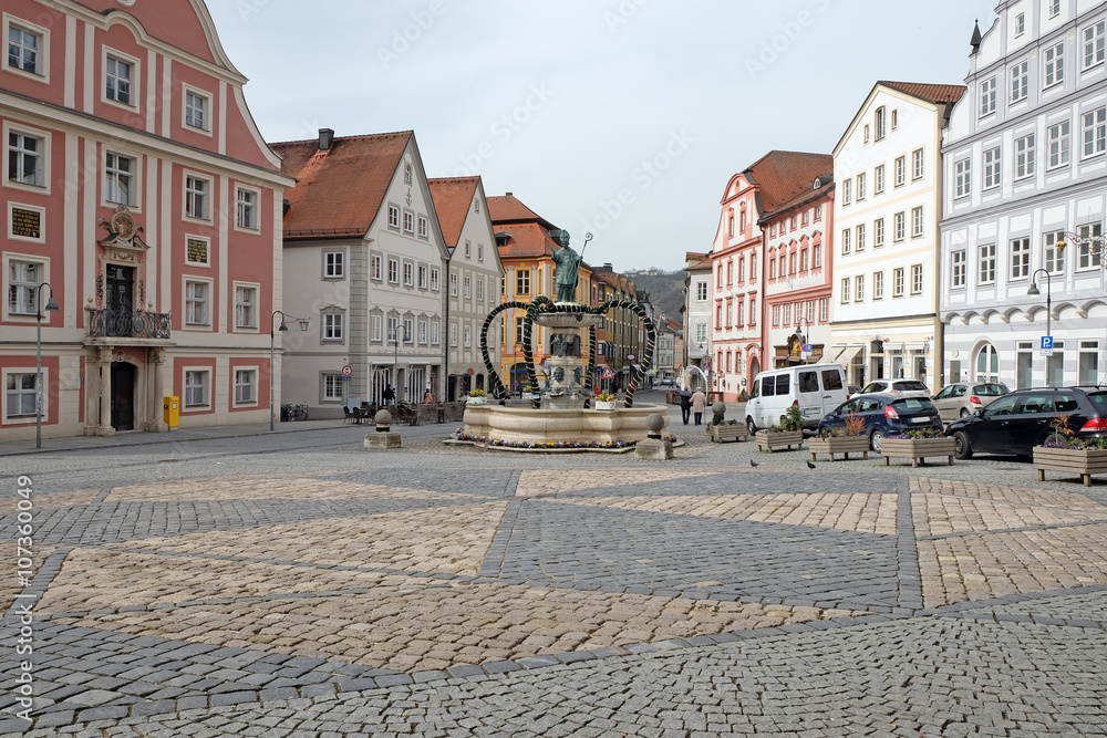 Fototapeta premium Willibaldsbrunnen in Eichstätt