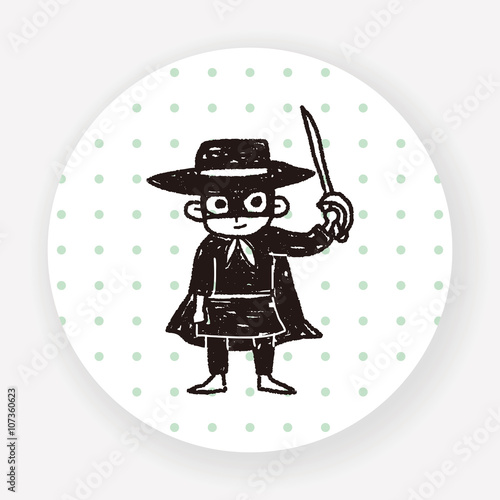 mask man doodle