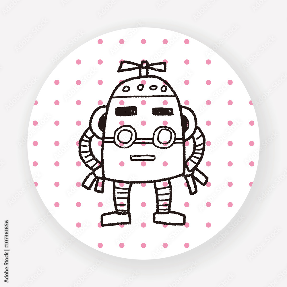 Fototapeta premium robot doodle