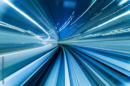 Movement of tunnel in blue