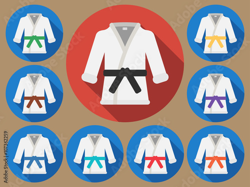 Karate suit flat