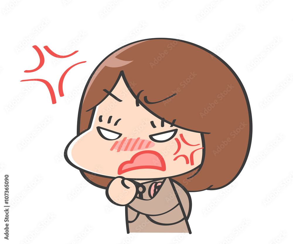 スーツ　女性　怒り