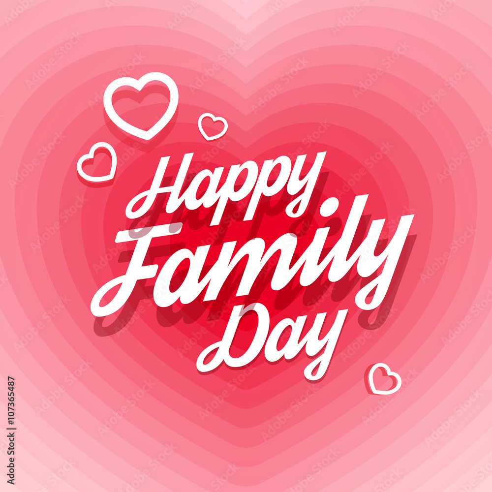 Happy Family Day greeting card.