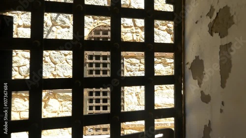 A prisoner's point of view in a jail cell