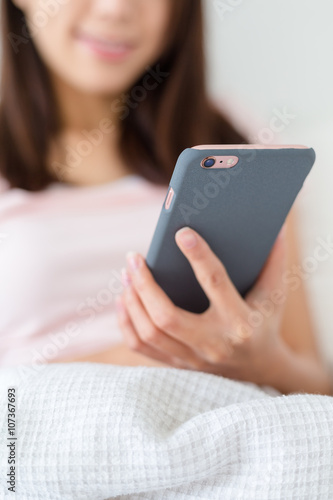 Woman use of smart phone