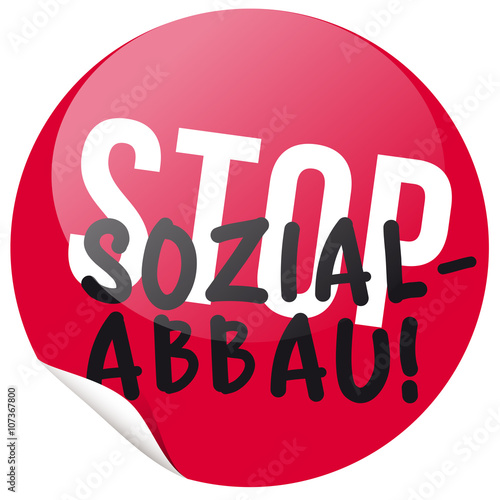 Aufkleber Stop Sozialabbau