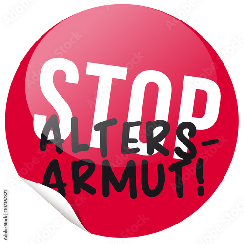 Aufkleber Stop Altersarmut!