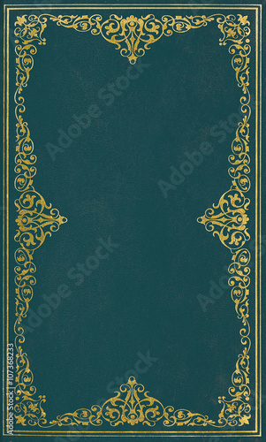 Wallpaper Mural Dark green leather cover Torontodigital.ca