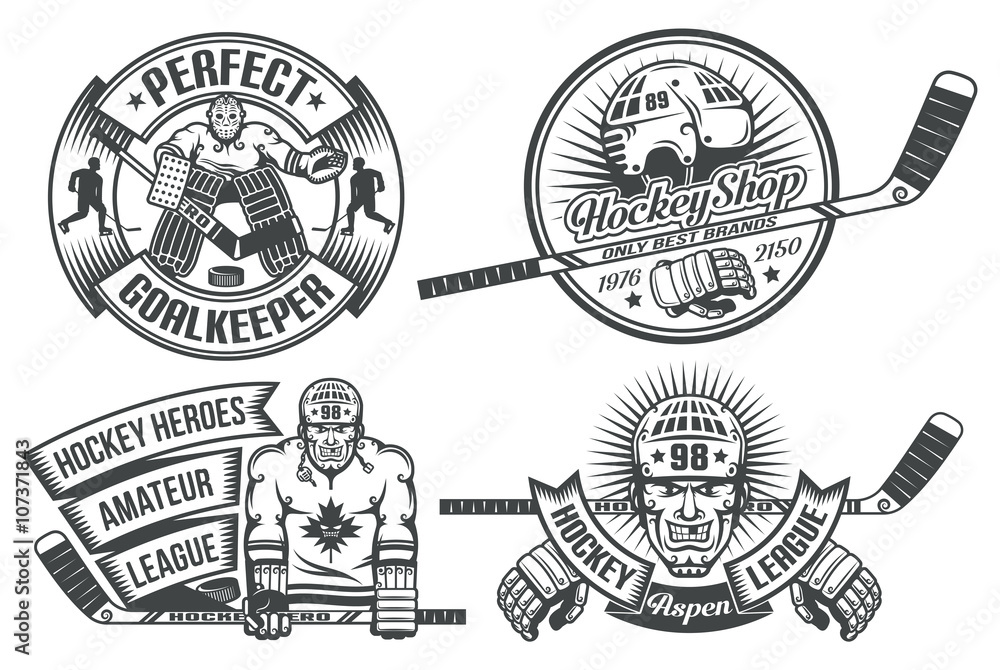 Naklejka premium Hockey logo