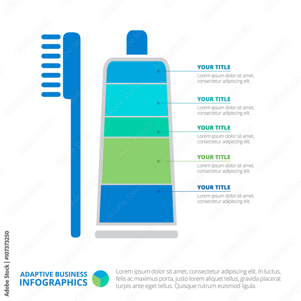 Toothpaste Infographic Diagram Template Stock Vector | Adobe Stock