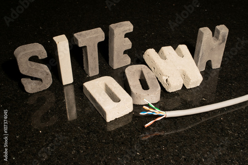 Site down text when website is unavailable