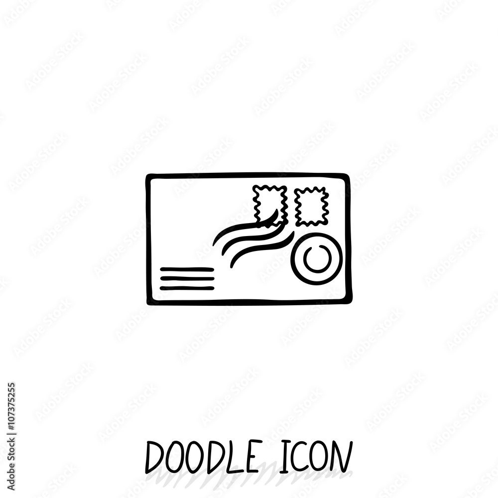 Email doodle icon. Vector pictogram. Email doodle icon. Vector pictogram.