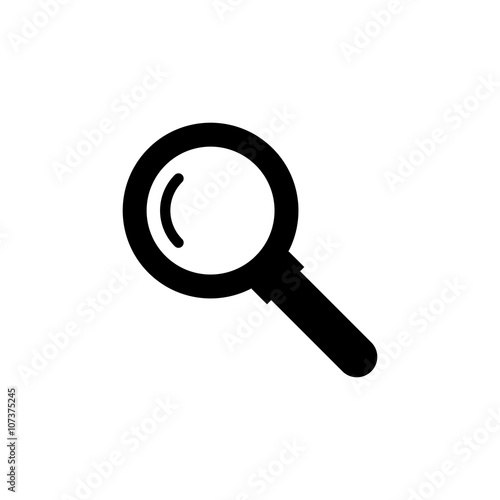 Magnifier flat icon isolate on white background vector illustration eps 10