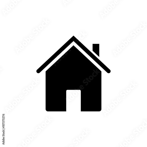 Home flat icon isolate on white background vector illustration eps 10