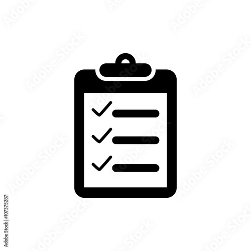 Verification of delivery list clipboard flat icon isolate on white background vector illustration eps 10