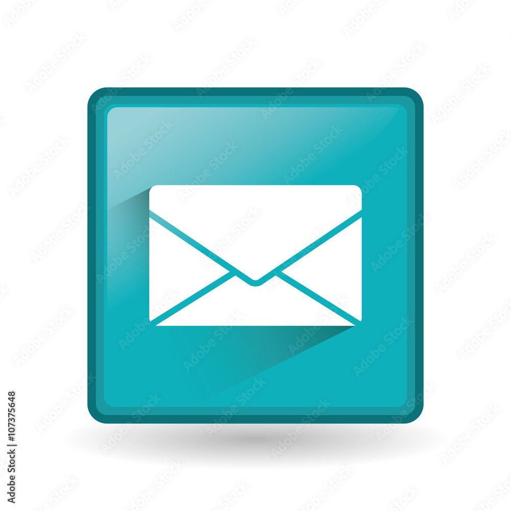 envelope icon design, vector illustration