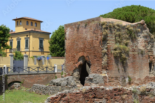 Ruins of Roman Terme di Nerone thermal baths at Largo Parlascio Square, Pisa, Tuscany (Toscana) photo