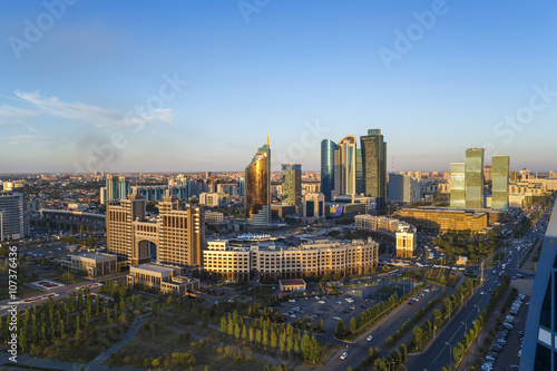 The city center and central business district, Astana, Kazakhstan