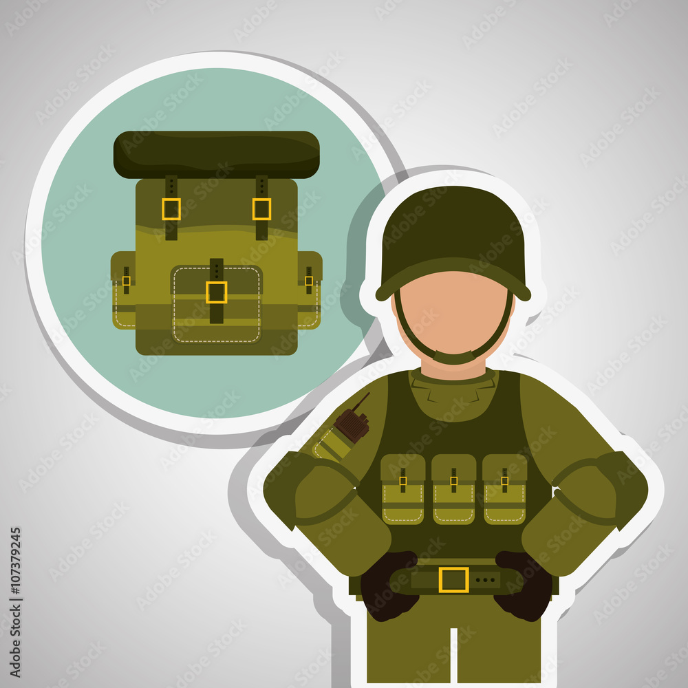 Military soldat design , vector illustration Military soldat design , vector illustration