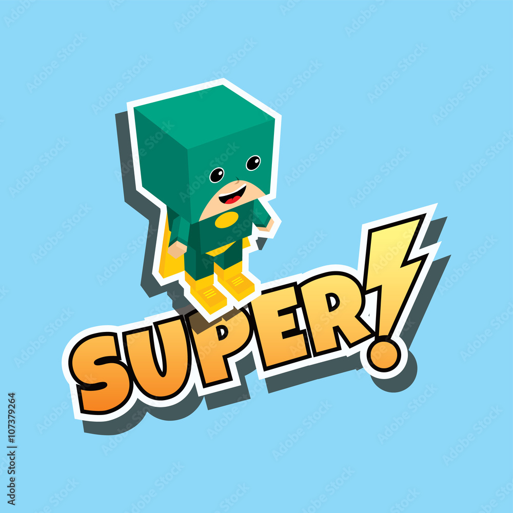 Obraz premium great superhero cartoon