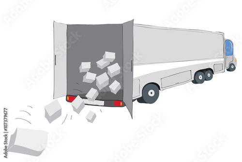 cargo transportation insurance/loss of valuable cargo has fallen from a truck