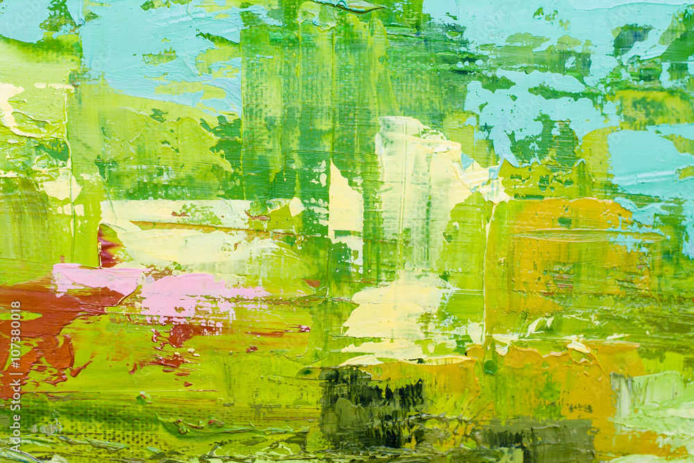 Fototapeta premium Abstract art background. Oil painting on canvas. Colour texture