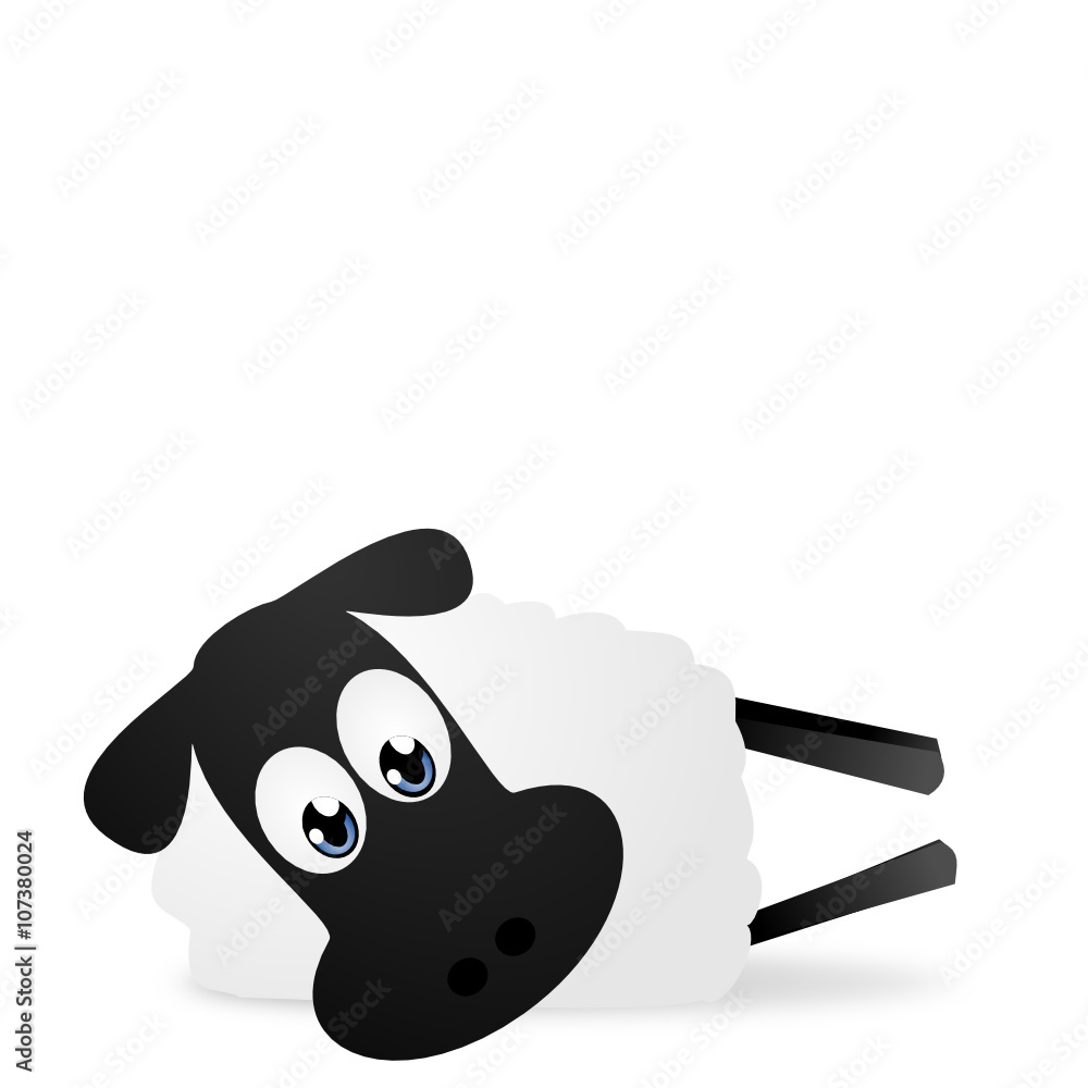 Schaf Liegt Auf Der Seite