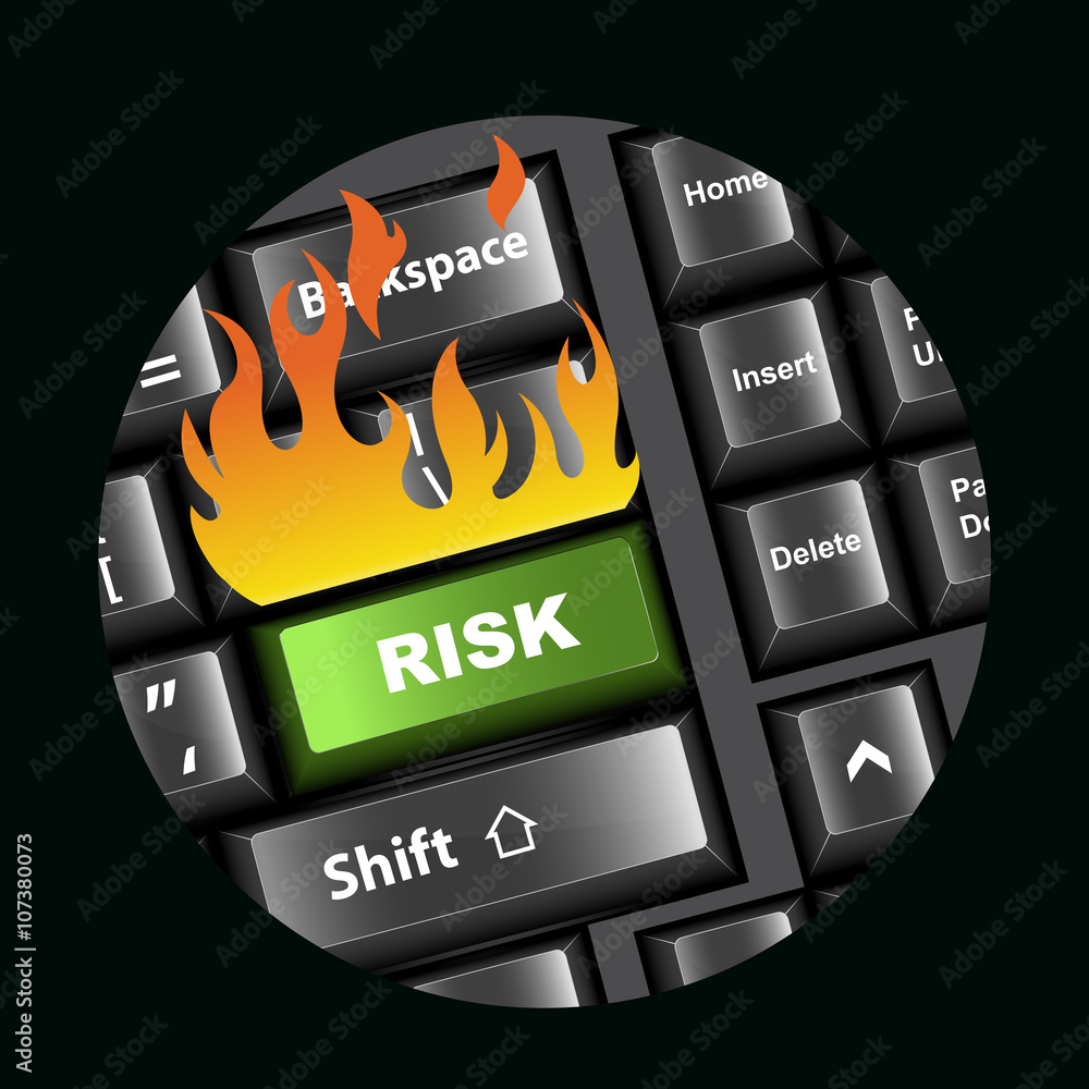Risk Button in Keyboard Vector Illustration Stock Vector | Adobe Stock