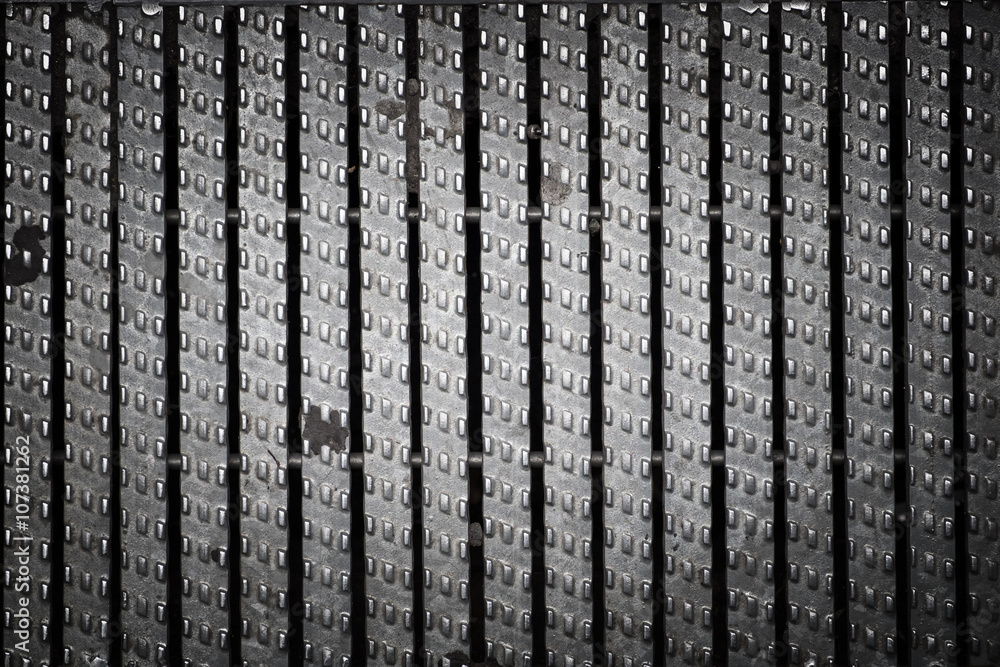 Patterns on the steel floor. Patterns on the steel floor.