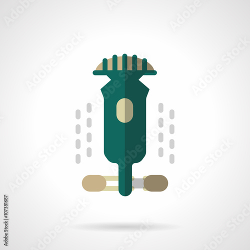 Longboarding sign flat color design vector icon