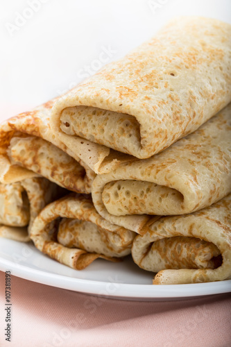 Crepes rolls with filling