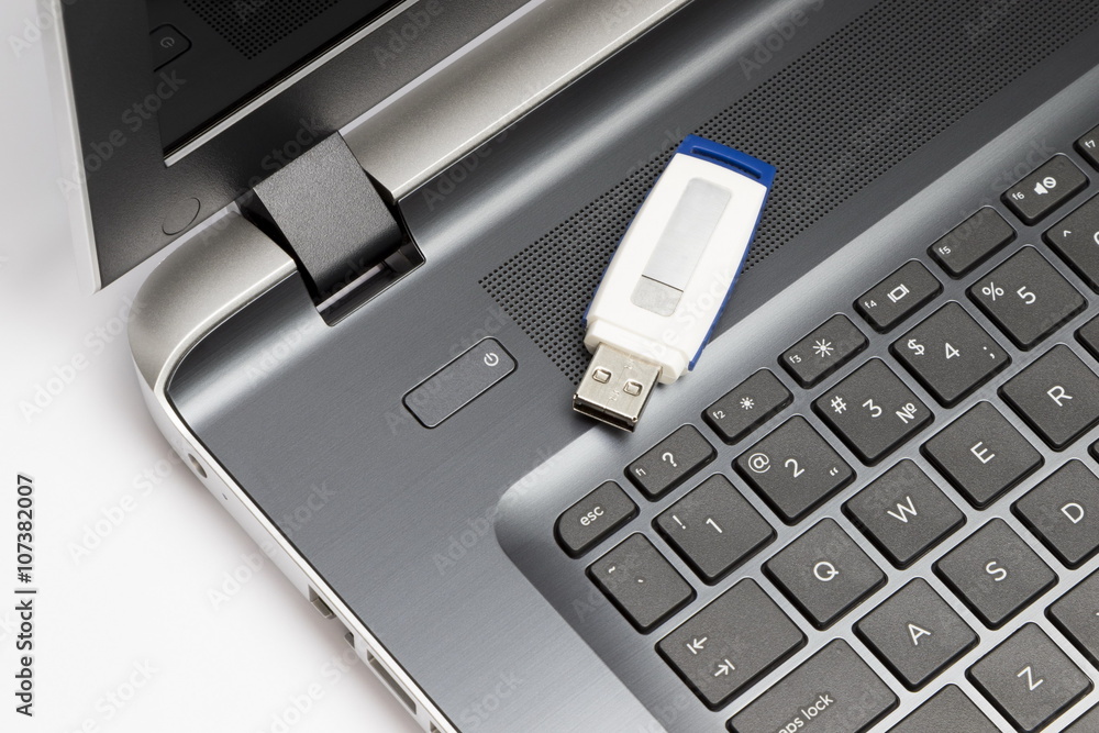 Keypad of a notebook and usb drive Keypad of a notebook and usb drive
