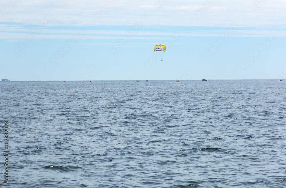 parasailing The Pacific Ocean in Cabo San Lucas Mexico parasailing The Pacific Ocean in Cabo San Lucas Mexico