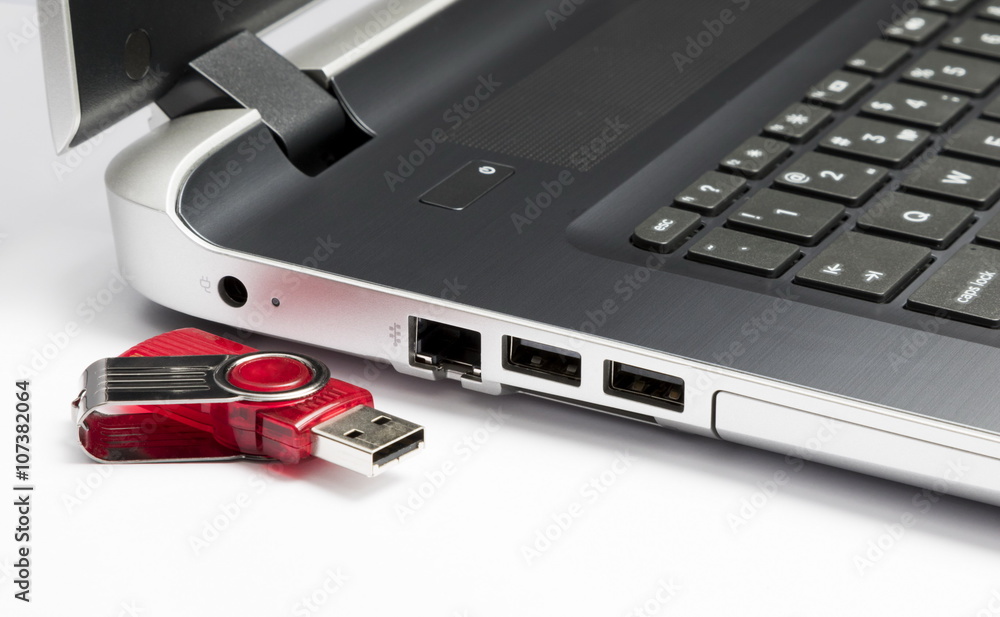 Keypad of a notebook and usb drive Keypad of a notebook and usb drive