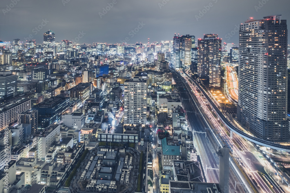 Night cityscape of TOKYO City