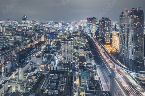 Night cityscape of TOKYO City © exzozis